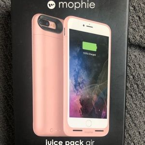 Iphone 7 plus rose gold Mophie charging case